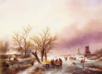 Strom Fluss Bach Werke - A Winter Landschaft Jan Jacob Coenraad Spohler Stromen